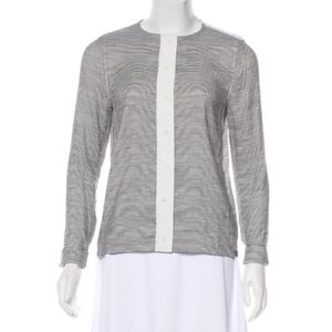 J Brand Striped Button-Up Top, Small